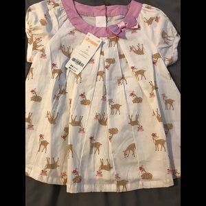 Gymboree deer short sleeve top 4t